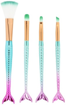 КИСТИ ДЛЯ МАКИЯЖА «РУСАЛОЧКА» НАБОР КИСТЕЙ ДЛЯ МАКИЯЖА, 4 шт.