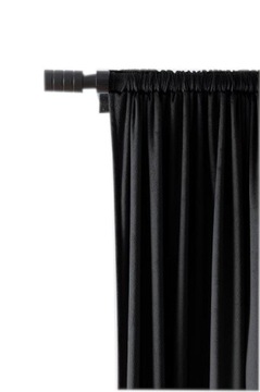 ZASŁONA WELUROWA 140X270 NA TAŚMIE VELVET WELUR CZARNA