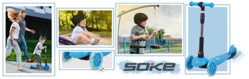 SOKE ТРЕХКОЛЕСНЫЙ БАЛАНСИРУЮЩИЙ СКУТЕР ДЛЯ ДЕТЕЙ LED LED