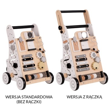 Деревянные ходунки-интерактивные толкатели для детей KiddyMoon WK-001