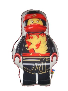 CZERWONY NINJA PODUSZKA KSZTAŁTKA tył plusz minky