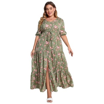 Plus Size Summer New Style Floral Print Bohemian H