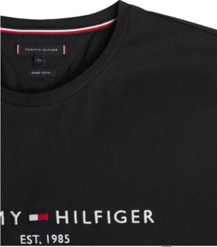 Tommy Hilfiger Koszulka T-shirt czarna logo Tee XXL