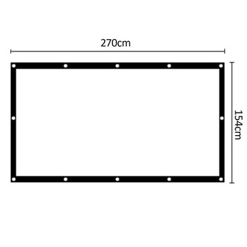 Портативный проекционный экран большой 120 дюймов 270x154см 4K HD 16:9 Maclean MC-982