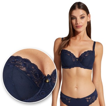 Biustonosz damski semi-soft Gatta Clotilde Navy rozmiar 75H