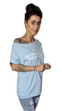 By o la la t-shirt DO WHAT YOU LOVE baby blue S