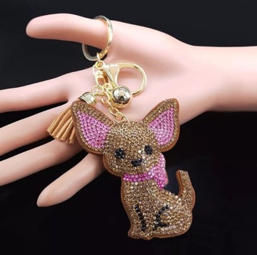 Брелок для ключей Большая собака Чихуахуа Lucky Amulet