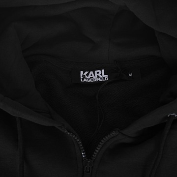 Karl Lagerfeld bluza męska rozpinana z kapturem czarna L