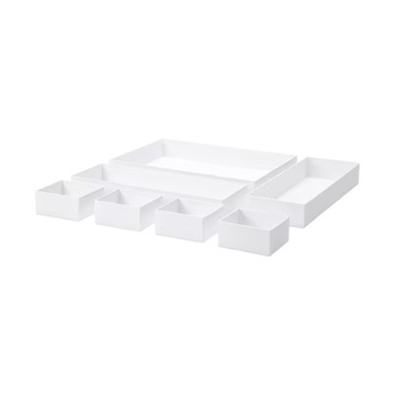 IKEA MALAREN Pudełko, 7 szt., biały