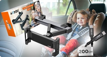 UCHWYT NA TABLET ZAGŁÓWEK DŁUGI KABEL USB C/USB C