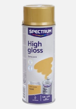 Spectrum - Farba w sprayu z wysokim Połyskiem ZŁOTA - 400 ml