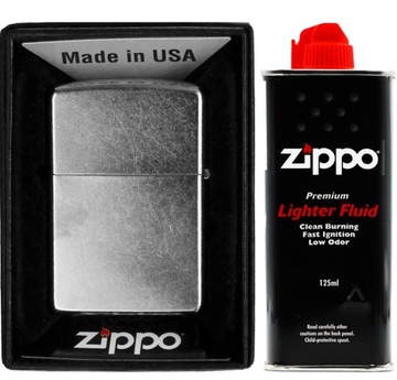 ZAPALNICZKA ZIPPO STREET CHROME+BENZYNA