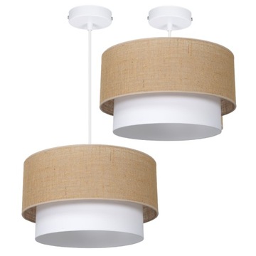 LAMPA WISZĄCA SUFITOWA ABAŻUR JUTA BOHO 45CM DUO