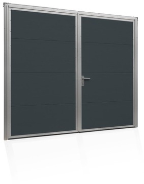Brama Garażowa Ocieplana z Panelem Rozwierna 220x200 Segmentowa Aluminiowa