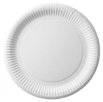 Talerzyki papierowe Fs Opakowania 18 cm białe 100 sztuk