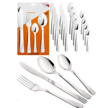 SZTUĆCE STOŁOWE KOMPLET SZTUĆCÓW NÓŻ WIDELEC ŁYŻKA ŁYŻECZKA 16EL