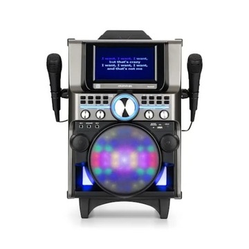 GŁOŚNIK KARAOKE Z MIKROFONEM LCD AKUMULATOR LED