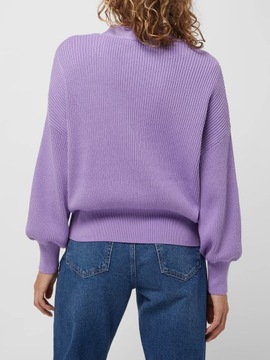 Sweter damski Kardigan EDC By Esprit z bawełny - jasnofioletowy Rozmiar XL