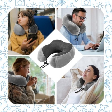 ПОДУШКА ДЛЯ ТУРИСТИЧЕСКОГО ПУТЕШЕСТВИЯ, ПЕРЕСЕЧЕНИЕ ШЕИ, ПОДГОЛОВНИК АВТОМОБИЛЯ, ПАМЯТЬ