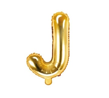 Balon foliowy złoty litera J 35cm