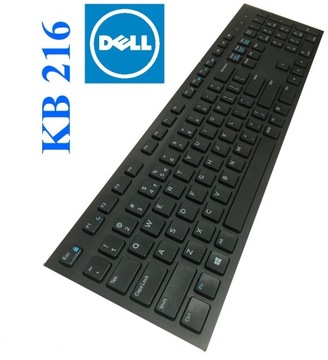 НОВАЯ КЛАВИАТУРА DELL KB216 (США), ЧЕРНАЯ — ПОЛЬСКАЯ