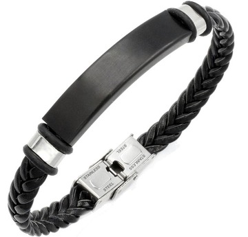 Кожаный браслет для отца сына с ГРАВИРОВКОЙ 316Л.