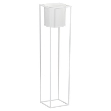 Kwietnik metalowy z doniczką biały 100 cm LOFT