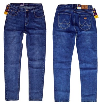 JEANSY MĘSKIE spodnie jeans PEAK&BEAN granatowe W39/L32 94- 98 cm