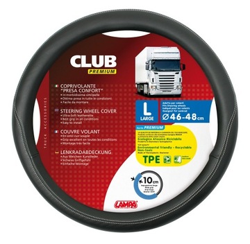 Pokrowiec kierownicy czarny 46 48 cm CLUB TIR