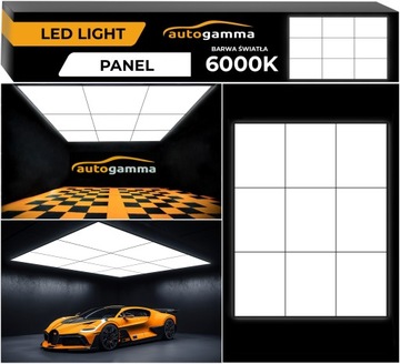 Panelowy System Oświetlenia Sufitowego LED Lampa Warsztat Garaż Detailing