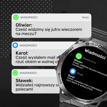 SMARTWATCH ZEGAREK MĘSKI MENU POLSKIE SPORT PULS ROZMOWY SMART WATCH AMOLED