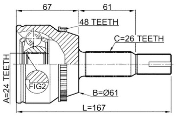 СОЕДИНЕНИЕ НАРУЖНОГО ВАЛА TOYOTA CAMRY NAP ACV30 MCV3 2001/07-2006/02