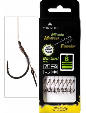 Haczyki Method Feeder MIKADO Plecionka IGŁA - I+III - nr 8