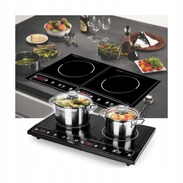 ИНДУКЦИОННАЯ ПЛИТА С ДВУМЯ КОНФОРМАМИ, ОТДЕЛЬНО СТОЯЩАЯ, ВОЗМОЖНОСТЬ ВСТРАИВАНИЯ