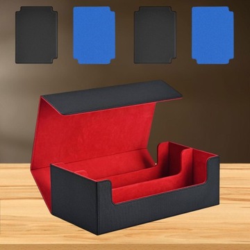 Коробка для колоды коллекционных карточек Коробка для игральных карт с синей перегородкой на 4 карты, красная