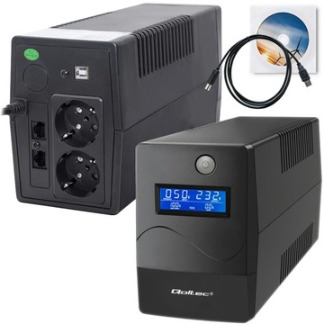 ZASILACZ AWARYJNY UPS 1000VA 600W + OPROGRAMOWANIE