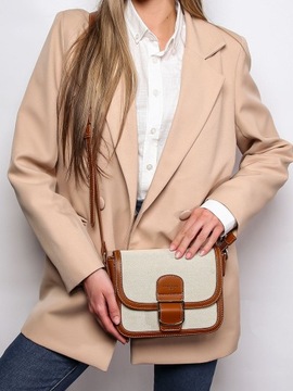 Сумка-мессенджер David Jones, эко-кожа, холст