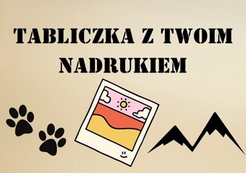 Tabliczka z Twoim tekstem, grafiką, logo - ROZMIAR A5 (210X148mm)