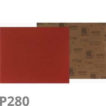 Papier ścierny wodny INDASA Rhynowet RedLine P280