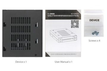 ICY DOCK flexiDOCK MB522SP-B Двухдисковая станция 2,5 SATA/SAS SSD/HDD Hots Station