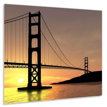 Panel szklany hartowany 60x50 Most Golden Gate