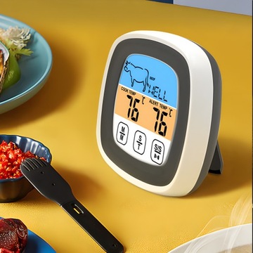 КУЛИНАРНЫЙ КУХОННЫЙ ТЕРМОМЕТР ДЛЯ МЯСА, РЫБЫ-ГРИЛЬ ДЛЯ КОПИЛНИ 250°C С ЗОНДОМ