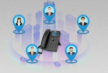 Проводной VoIP-телефон Fanvil X303P с цветным дисплеем SIP POE