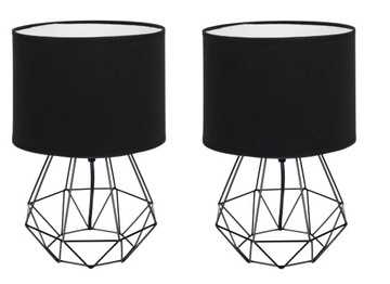 2 LAMPY LAMPKI NOCNE CZARNE , STOŁOWA NOWOCZESNA