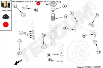 КРЕПЛЕНИЕ ПЕРЕДНЕГО АМОРТИЗАТОРА ЛЕВОЕ ПРАВОЕ MITSUBISHI