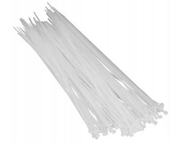 OPASKI ZACISKOWE BIAŁE PLASTIKOWE 4,8X500MM 100SZT