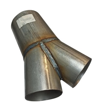 Trójnik Y-pipe rozgałęzienie 80mm na 2x 76mm