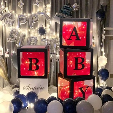 Набор коробочек BABY для ЧЕРНЫХ воздушных шаров (4 шт.)