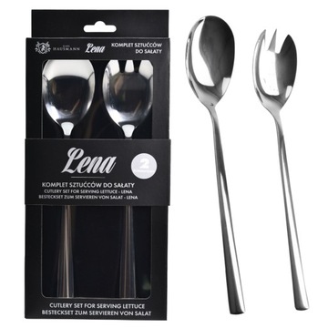 ŁYŻKI do SERWOWANIA SAŁATY SAŁATEK 2szt. 20 cm ZESTAW SZTUĆCÓW ZE STALI