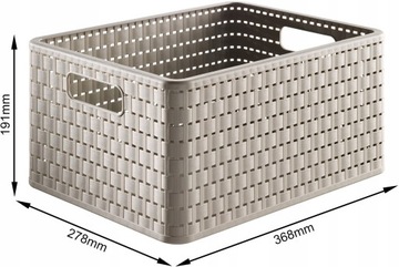 Контейнер Rotho бытовой универсальная корзина 18 л Бежевый